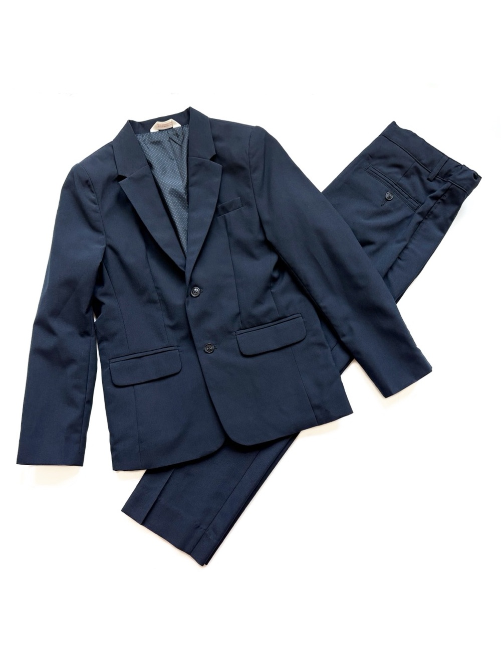 Boys Navy Two-Piece Suit Jacket & Trouser Set
